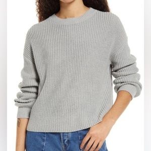 BP Cleo Ribbed Crop Crewneck Sweater NWT